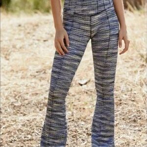 FP Movement by Free People Blue Patterned Flare Pants